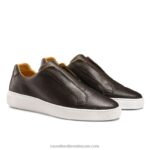 ⁦Clearway m حذاء رياضي منسوج بدون أربطة 8840R430 بني رجال Russell And Bromley⁩ - الصورة ⁦2⁩