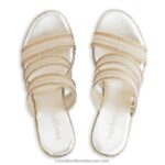 ⁦إسفين حزام الثلاثي الكونية 8840R127 ذهب نحيف Russell And Bromley⁩ - الصورة ⁦3⁩