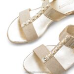 ⁦إسفين مزين باللؤلؤ المدار 8840R421 ذهب نحيف Russell And Bromley⁩ - الصورة ⁦4⁩