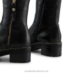 ⁦الجانب الجليدي shearling zip stomper 8840R257 أسود نحيف Russell And Bromley⁩ - الصورة ⁦4⁩