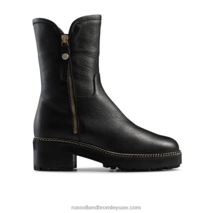 الجانب الجليدي shearling zip stomper 8840R257 أسود نحيف Russell And Bromley