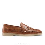 الجزء العلوي من التفاصيل نسج متعطل 8840R577 بني رجال Russell And Bromley