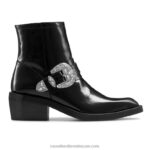 الحذاء الغربي جلام من palmspring 8840R299 أسود نحيف Russell And Bromley
