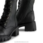 ⁦الدانتيل يصل الحذاء بكعب 8840R335 أسود نحيف Russell And Bromley⁩ - الصورة ⁦4⁩