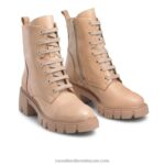 ⁦الدانتيل يصل الحذاء بكعب 8840R345 بني نحيف Russell And Bromley⁩ - الصورة ⁦2⁩