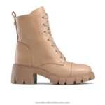 الدانتيل يصل الحذاء بكعب 8840R345 بني نحيف Russell And Bromley