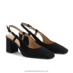 ⁦السكر كعب كتلة slingback 8840R113 أسود نحيف Russell And Bromley⁩ - الصورة ⁦2⁩
