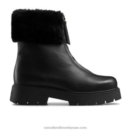 العجائب الفراء فو البريدي التمهيد 8840R304 أسود نحيف Russell And Bromley