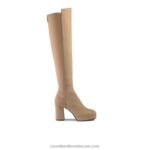 العسل منصة عالية تمتد الركبة عالية 8840R354 اللون البيج نحيف Russell And Bromley