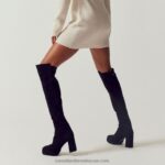 ⁦العسل منصة عالية تمتد الركبة عالية 8840R355 أسود نحيف Russell And Bromley⁩ - الصورة ⁦4⁩