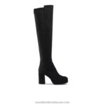 العسل منصة عالية تمتد الركبة عالية 8840R355 أسود نحيف Russell And Bromley