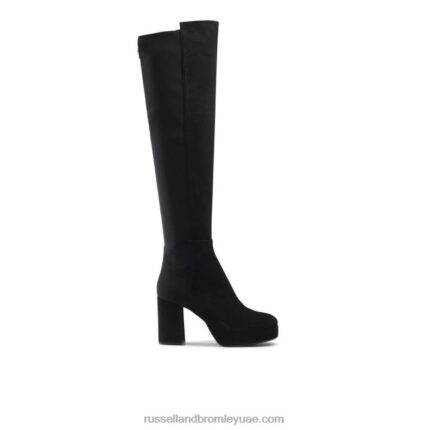 العسل منصة عالية تمتد الركبة عالية 8840R355 أسود نحيف Russell And Bromley