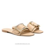 ⁦بغل بإبزيم مرصع بالجواهر سيندي 8840R406 تان نحيف Russell And Bromley⁩ - الصورة ⁦2⁩