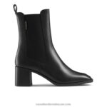 بلومسبري حذاء تشيلسي بكعب عريض 8840R278 أسود نحيف Russell And Bromley