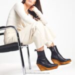 ⁦تقريب حذاء الكريب الغربي 8840R291 أسود نحيف Russell And Bromley⁩ - الصورة ⁦5⁩