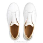 ⁦توقف عن حذاء رياضي بدون أربطة 8840R1 أبيض نحيف Russell And Bromley⁩ - الصورة ⁦3⁩