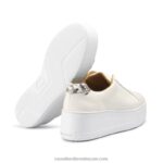 ⁦توقف عن حذاء رياضي بدون أربطة 8840R2 أبيض نحيف Russell And Bromley⁩ - الصورة ⁦4⁩