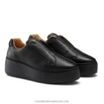 ⁦توقف عن حذاء رياضي بدون أربطة 8840R6 أسود نحيف Russell And Bromley⁩ - الصورة ⁦2⁩