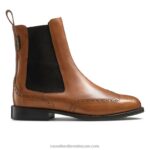 حذاء تشيلسي فيتزروفيا بروغ 8840R331 بني نحيف Russell And Bromley