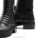⁦حذاء راكب الدراجة النارية بمقدمة مربعة 8840R258 أسود نحيف Russell And Bromley⁩ - الصورة ⁦4⁩