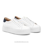 ⁦حذاء رياضي ساتورن فلاتفورم 8840R72 أبيض نحيف Russell And Bromley⁩ - الصورة ⁦2⁩