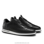 ⁦حذاء رياضي سان جوستو أكسفورد بدون أربطة 8840R431 أسود رجال Russell And Bromley⁩ - الصورة ⁦2⁩