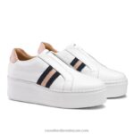 ⁦حذاء رياضي مخطط فلاتفورم 8840R12 أبيض نحيف Russell And Bromley⁩ - الصورة ⁦2⁩