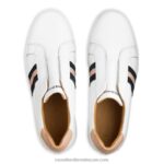 ⁦حذاء رياضي مخطط فلاتفورم 8840R12 أبيض نحيف Russell And Bromley⁩ - الصورة ⁦3⁩