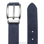 ⁦حزام برلنغتون من جلد الغزال 8840R645 أزرق رجال Russell And Bromley⁩ - الصورة ⁦2⁩