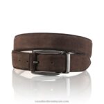 حزام برلنغتون من جلد الغزال 8840R659 بني رجال Russell And Bromley