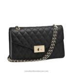 ⁦حقيبة كتف سلسلة كبيرة quiltchain 8840R669 أسودRussell And Bromley⁩ - الصورة ⁦2⁩