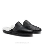 ⁦دومينيك شبشب البغل shearling 8840R541 أسود رجال Russell And Bromley⁩ - الصورة ⁦2⁩