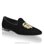 ⁦سليبون مطرز باروك 8840R578 أسود رجال Russell And Bromley⁩ - الصورة ⁦2⁩