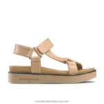 صندل أتلانتا بحزام فيلكرو 8840R376 تان نحيف Russell And Bromley