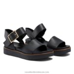 ⁦صندل بوسطن رياضي فلاتفورم 8840R381 أسود نحيف Russell And Bromley⁩ - الصورة ⁦2⁩