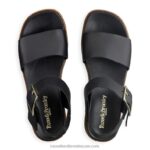⁦صندل بوسطن رياضي فلاتفورم 8840R381 أسود نحيف Russell And Bromley⁩ - الصورة ⁦3⁩