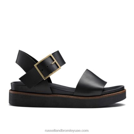صندل بوسطن رياضي فلاتفورم 8840R381 أسود نحيف Russell And Bromley