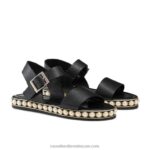 ⁦صندل بيرلجام من جزئين 8840R385 أسود نحيف Russell And Bromley⁩ - الصورة ⁦2⁩