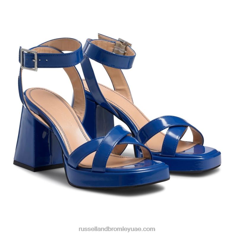 ⁦صندل ذو نعل سميك groovybaby 8840R156 أزرق نحيف Russell And Bromley⁩ - الصورة ⁦2⁩