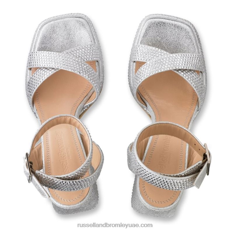 ⁦صندل ذو نعل سميك groovybaby 8840R95 معدني نحيف Russell And Bromley⁩ - الصورة ⁦3⁩