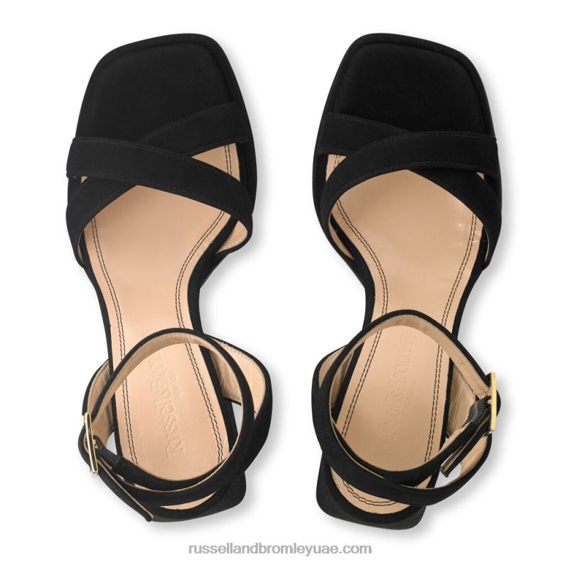 ⁦صندل ذو نعل سميك groovybaby 8840R96 أسود نحيف Russell And Bromley⁩ - الصورة ⁦3⁩