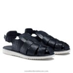 ⁦صندل سان كونو بإبزيم مغلق من الأمام 8840R530 القوات البحرية رجال Russell And Bromley⁩ - الصورة ⁦2⁩
