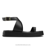 صندل فلاتفورم toetally 8840R414 أسود نحيف Russell And Bromley