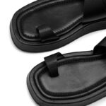 ⁦صندل فلاتفورم toetally 8840R414 أسود نحيف Russell And Bromley⁩ - الصورة ⁦4⁩