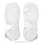 ⁦صندل فلاتفورم toetally 8840R416 أبيض نحيف Russell And Bromley⁩ - الصورة ⁦3⁩
