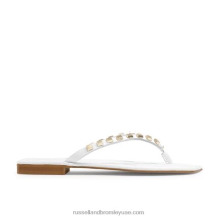صندل كايرو مائل للأمام 8840R410 أبيض نحيف Russell And Bromley