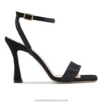 صندل كوزمو بكعب 8840R167 أسود نحيف Russell And Bromley