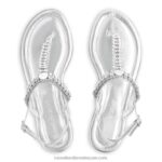 ⁦صندل مزين بالكريستال 8840R404 فضة نحيف Russell And Bromley⁩ - الصورة ⁦3⁩