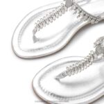 ⁦صندل مزين بالكريستال 8840R404 فضة نحيف Russell And Bromley⁩ - الصورة ⁦4⁩