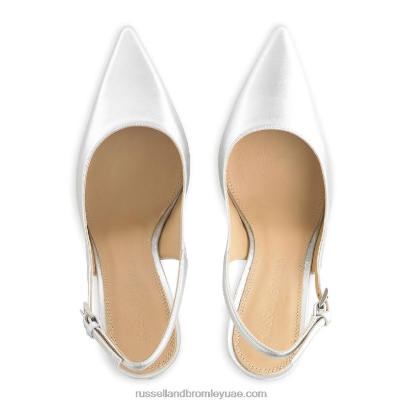 ⁦على مضخة نقطة slingback نقطة 8840R104 فضة نحيف Russell And Bromley⁩ - الصورة ⁦3⁩